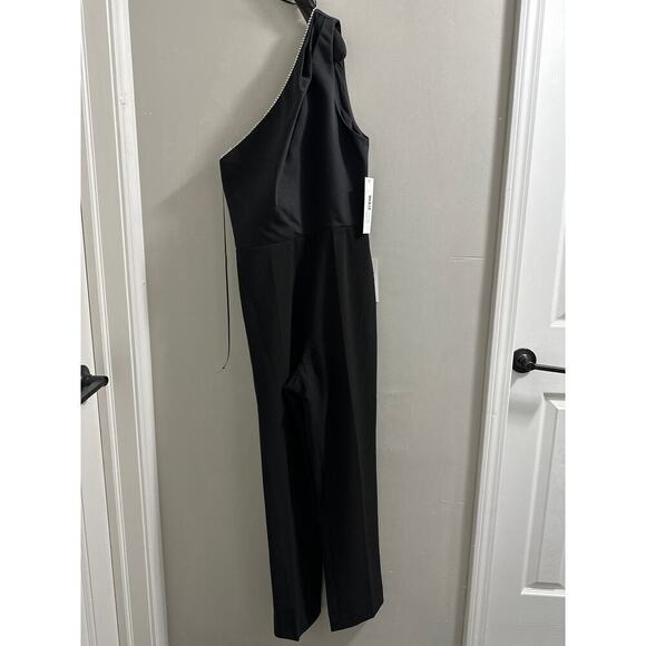 JAY GODFREY Orlando Jumpsuit In Black & Black & Silver Size 6 - Picture 2 of 11